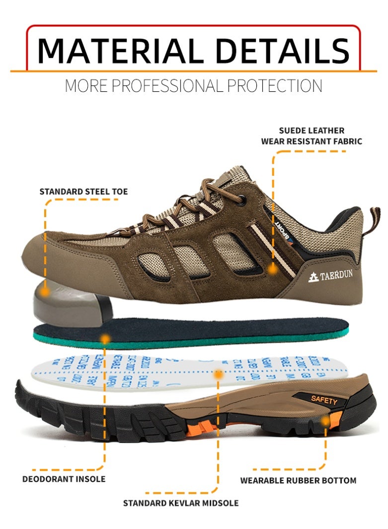 Steel Toe Shoes for Men Lightweight Safety Shoes Comfortable Puncture Proof Slip On Indestructible Work Shoes and Fashion Sneakers. - Image 2