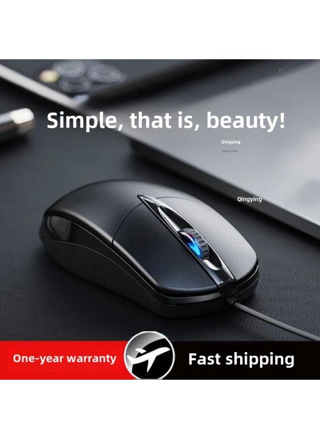 Desktop Game Wired Business Mouse Office Universal Mute Silent Laptop Home Qingying-Color:✅Qingying Recommends Qingying 4-button Upgraded Version Qingying 3-speed Dpi Qingying Colorful Breathing Lamp Qingying With Sound Qingying Classic Black