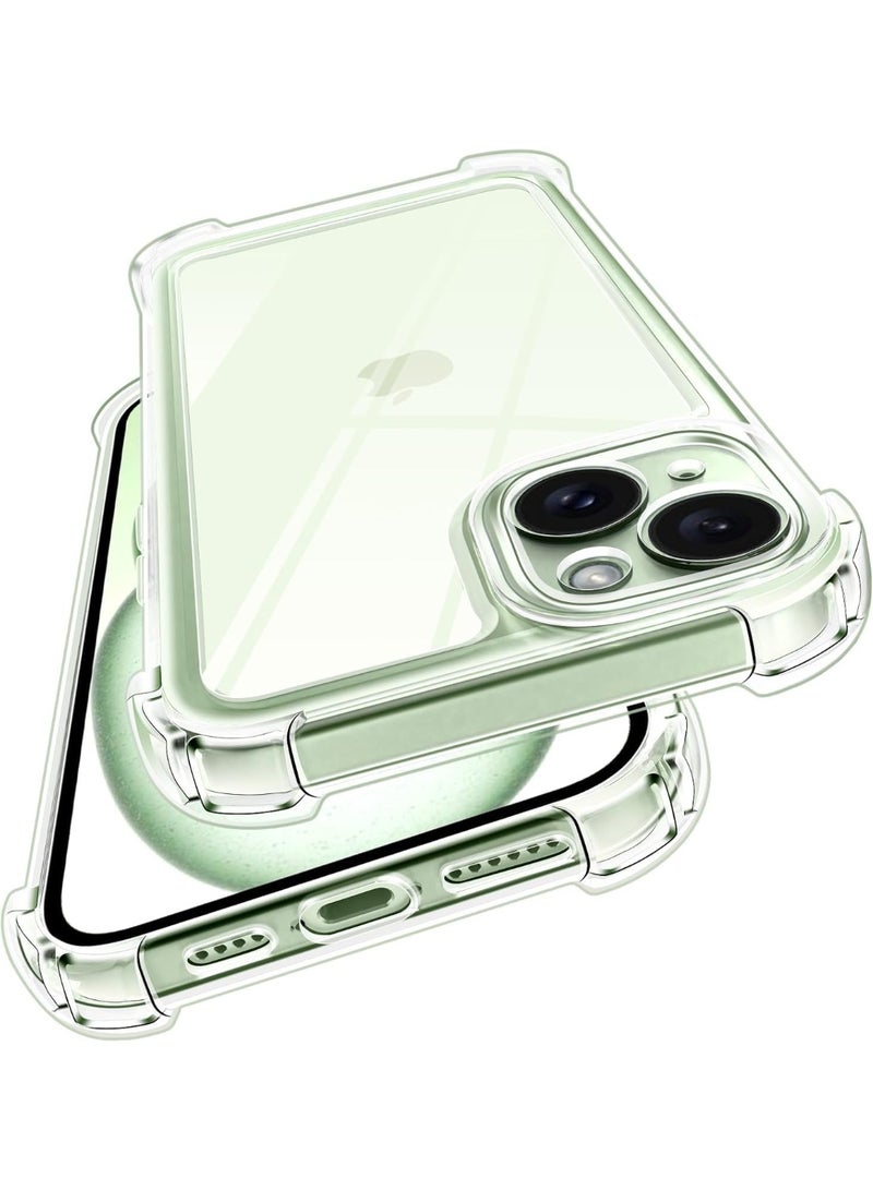 Case Compatible with Iphone 15 Plus, Cover Silicone Transparent TPU Gorilla Anti-shock Protector Camera Shockproof Corners - Clear
