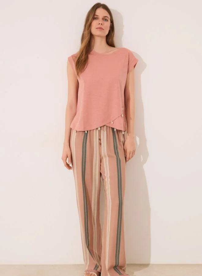 women'secret Orange sleeve T-shirt