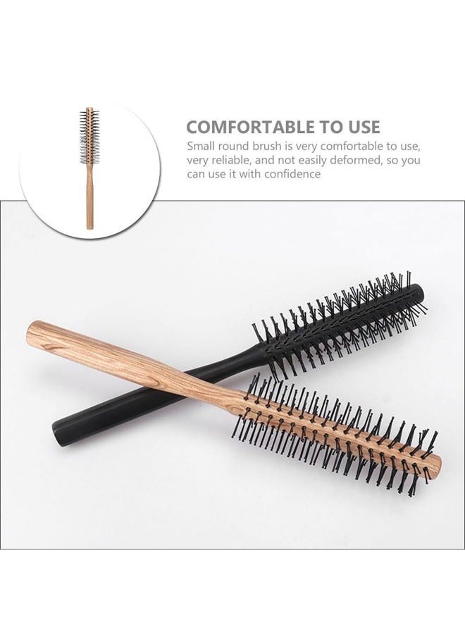 FOMIYES Round Hair Brush Wooden Comb Mini Quiff Roller for Women Men Thin Hair Bangs Beard Styling Lifting Curling Hairstyling Tool - Image 4