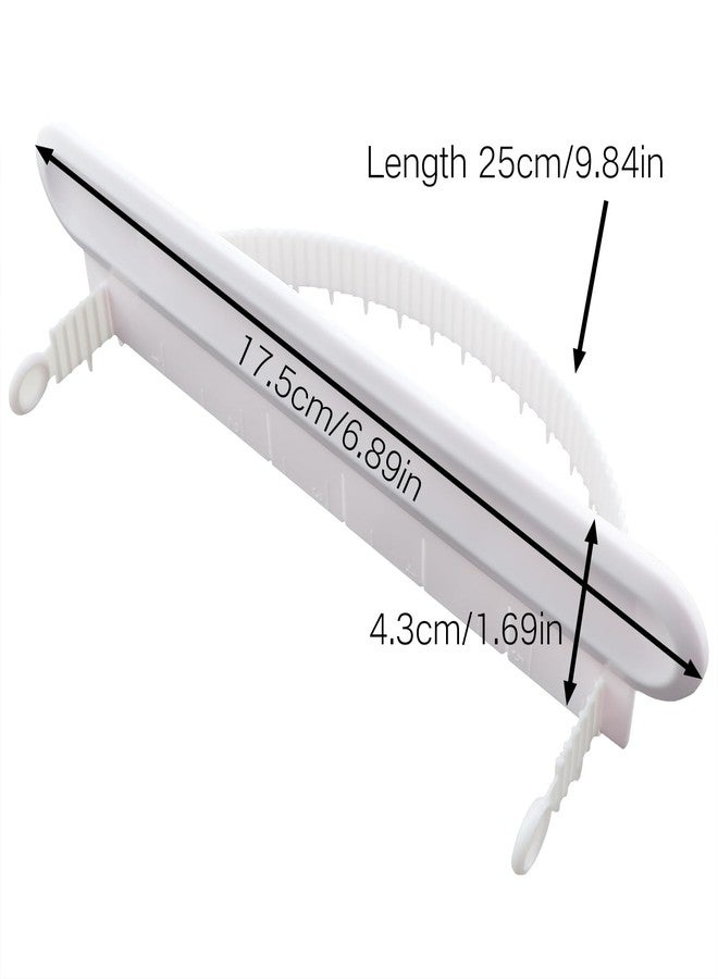 CChiai Flip Cake Arc Ruler Decorative Scale Baking Ruler Plastic Baking Measuring Tools Pastry Art Tools Surround Decorative Marker For Cake Decorating Arc Framing Aid White - Image 2