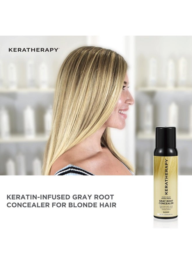 KERATHERAPY Keratin Infused Perfect Match Gray Root Concealer Spray Black 3 Oz 118 Ml Root Cover Up Spray To Hide Gray Roots Keratin Therapy Hair Darkening & Temporary Scalp Concealer  - Image 5