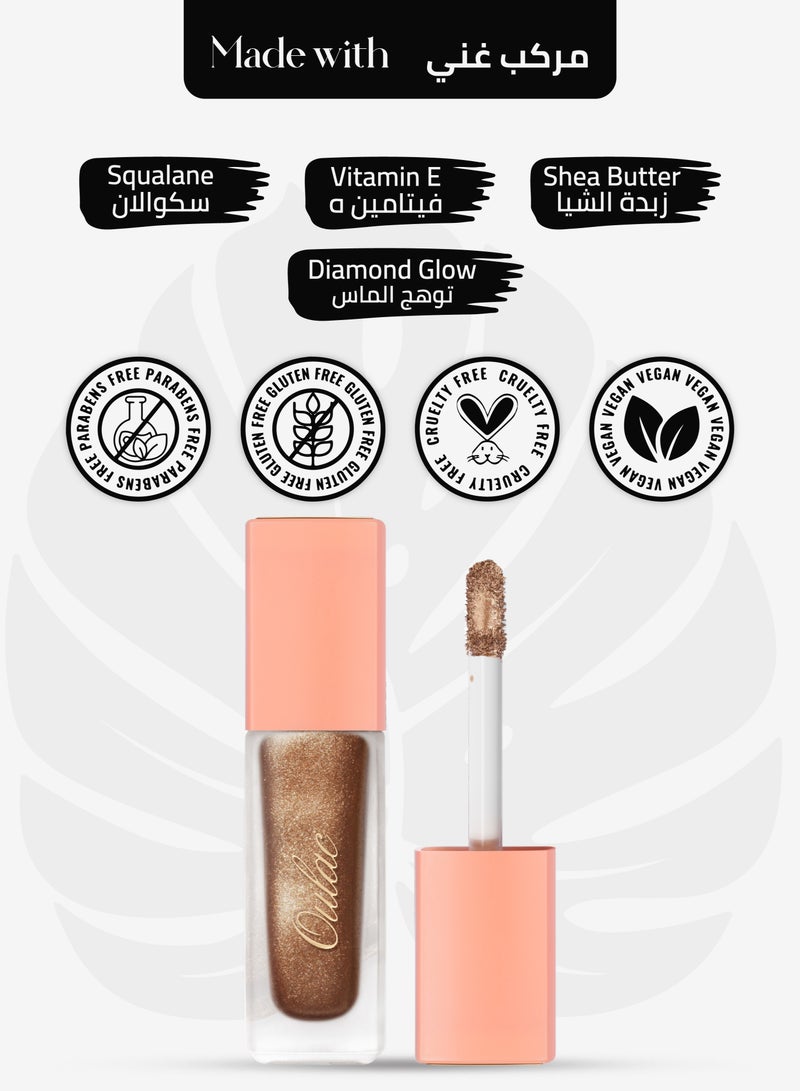 Oulac Liquid Glitter Eyeshadow - Metallic & Shimmer Formula, Intense Sparkle Eyeshadow, Eyeliner & Highlighter, Fine Sparkle & Glow, Blendable, Crease-Resistant, Vegan & Cruelty-Free, Long-Lasting, 5.4g - Tempering - 16 - Image 2