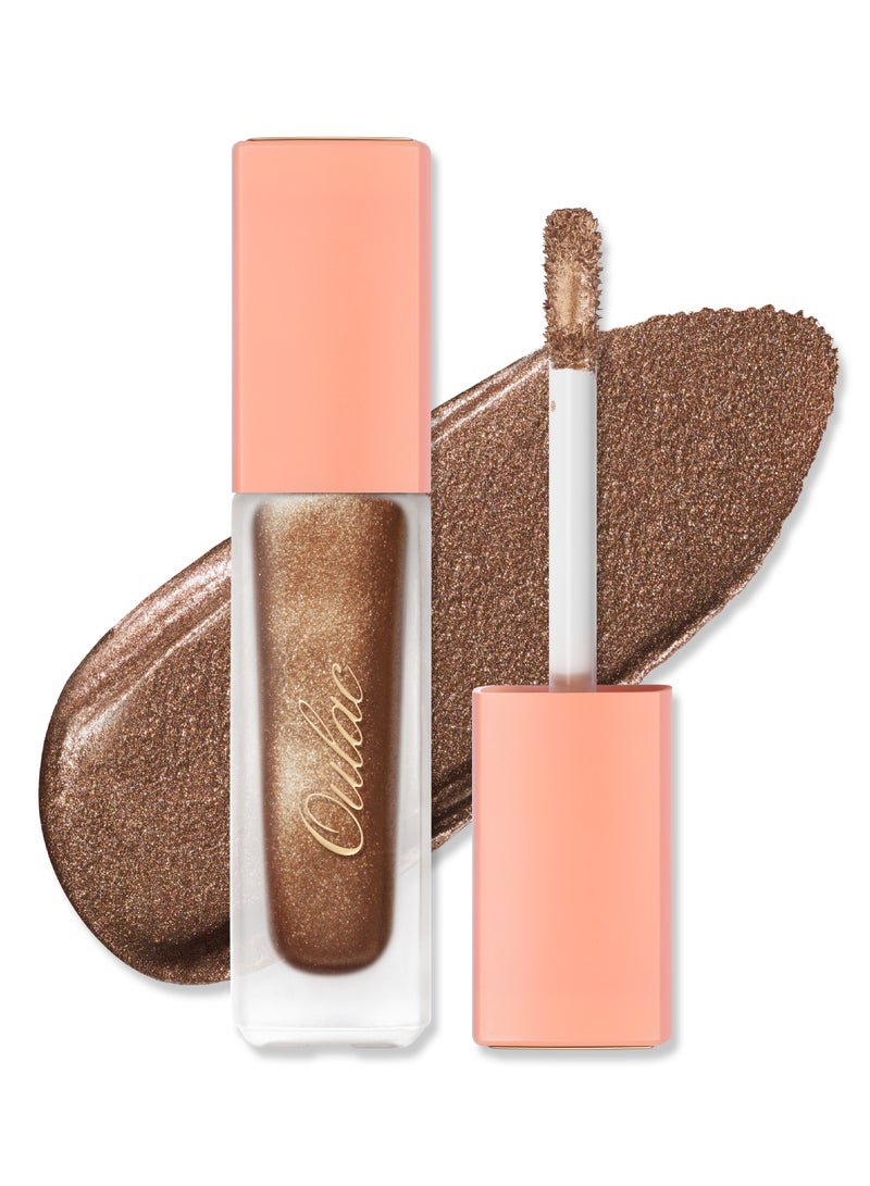 Oulac Liquid Glitter Eyeshadow - Metallic & Shimmer Formula, Intense Sparkle Eyeshadow, Eyeliner & Highlighter, Fine Sparkle & Glow, Blendable, Crease-Resistant, Vegan & Cruelty-Free, Long-Lasting, 5.4g - Tempering - 16 - Image 1