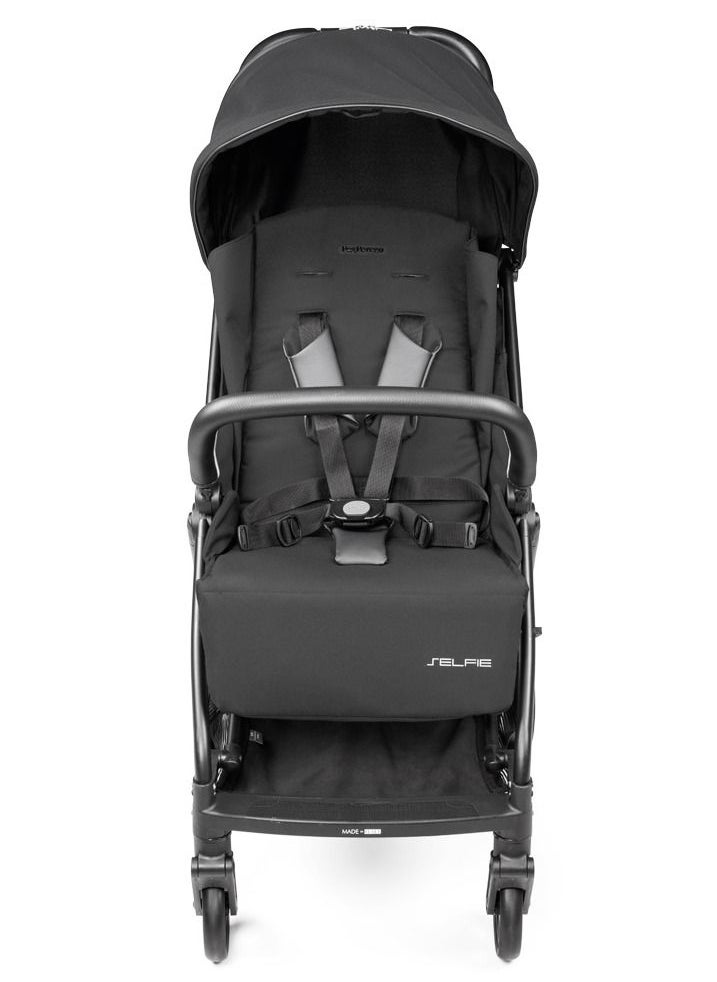 Peg Perego Selfie Lightweight and Self Folding Travel Stroller Suitable from 0 Months to 3 Years-Licorice  - Image 3