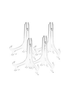 The Bros Plastic Easels, 4 Pcs Clear Picture Display Stands Card Easels Holder Stands for Home Decoration Birthdays Tables, 4.72Inch  - Image 2
