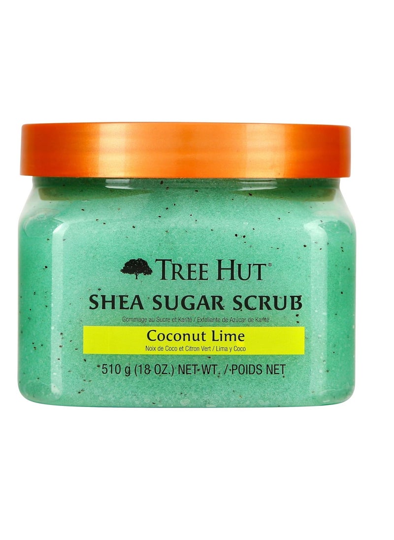 Tree Hut TREE HUT SCRUB BUNDLE: COCONUT LIME 18OZ SCRUB & EXOTIC BLOOM SHEA SUGAR SCRUB 18OZ 