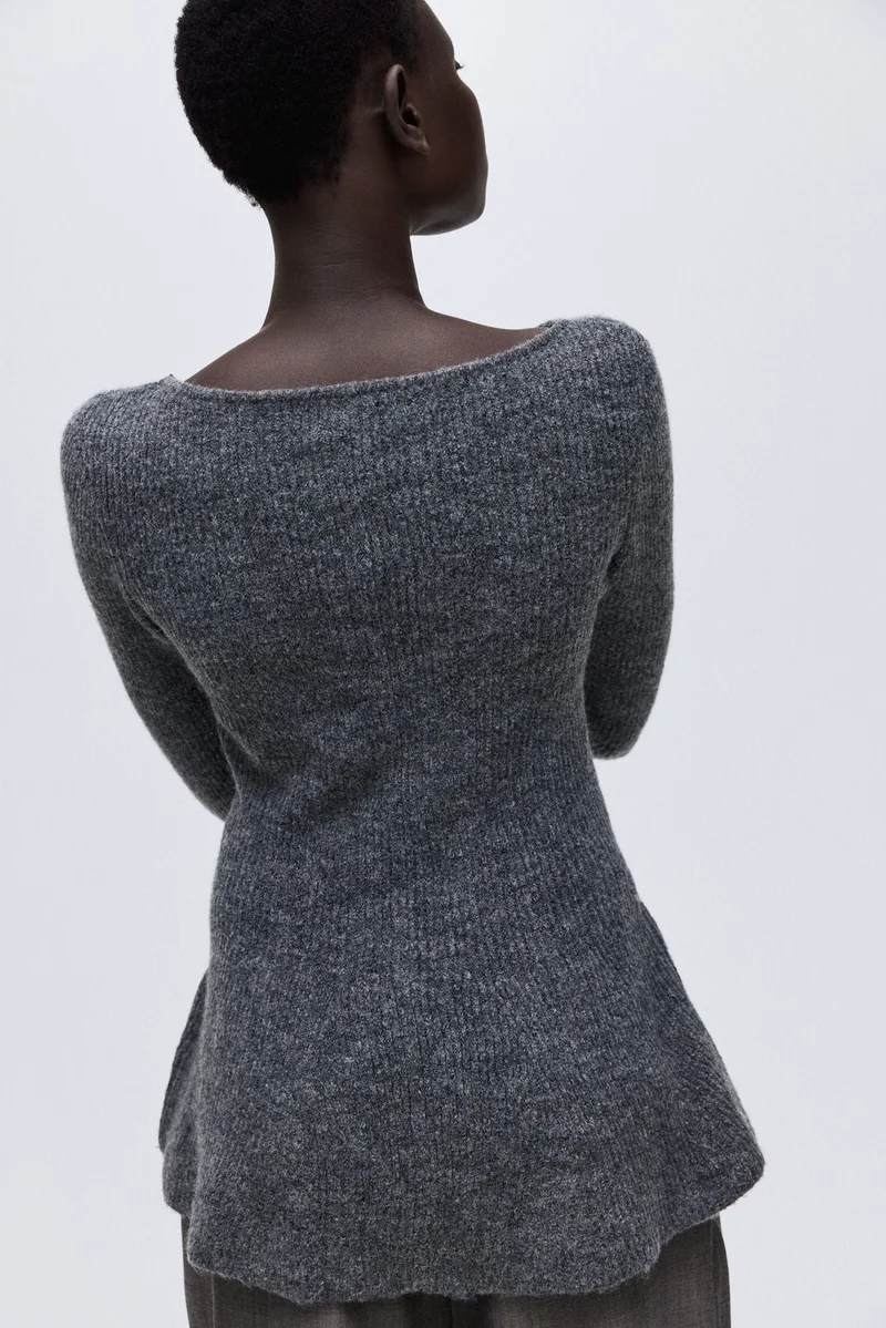 H&M Rib-knit peplum top