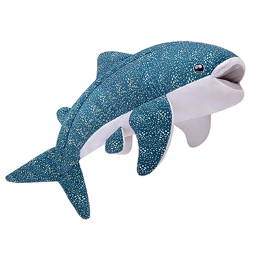 ZHONGXIN MADE Simulation Great Whale Shark Plush Toy - Realistic 20.5" Long Lifelike Blue Texture Whale Shark Stuffed Toys, Super Soft Ocean Sea Creatures Sharks Plush Toy Gift Collection for Kids - Image 4