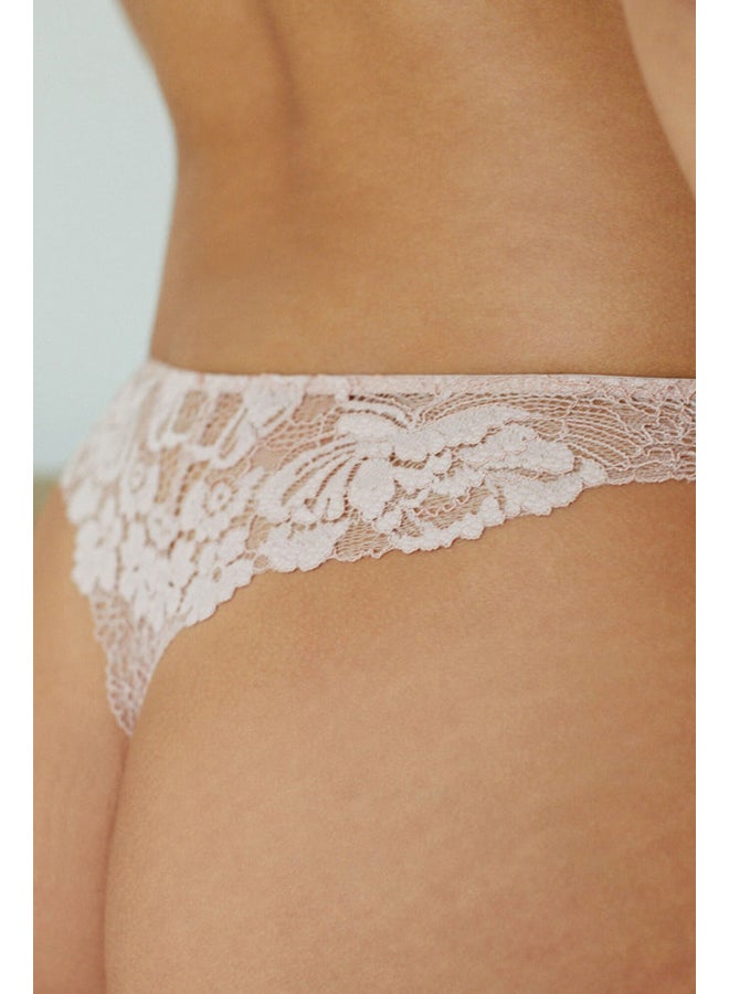 women'secret Microfiber lace thong  - Image 3
