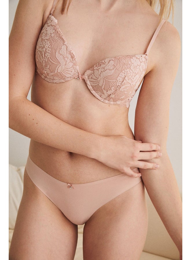 women'secret Microfiber lace thong  - Image 2
