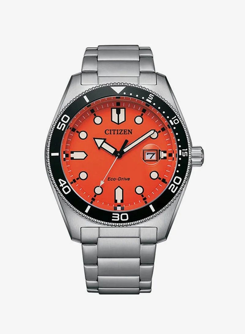Citizen Men's Analog Tonneau Shape Stainless Steel Wrist Watch AW1760-81X 43 Mm