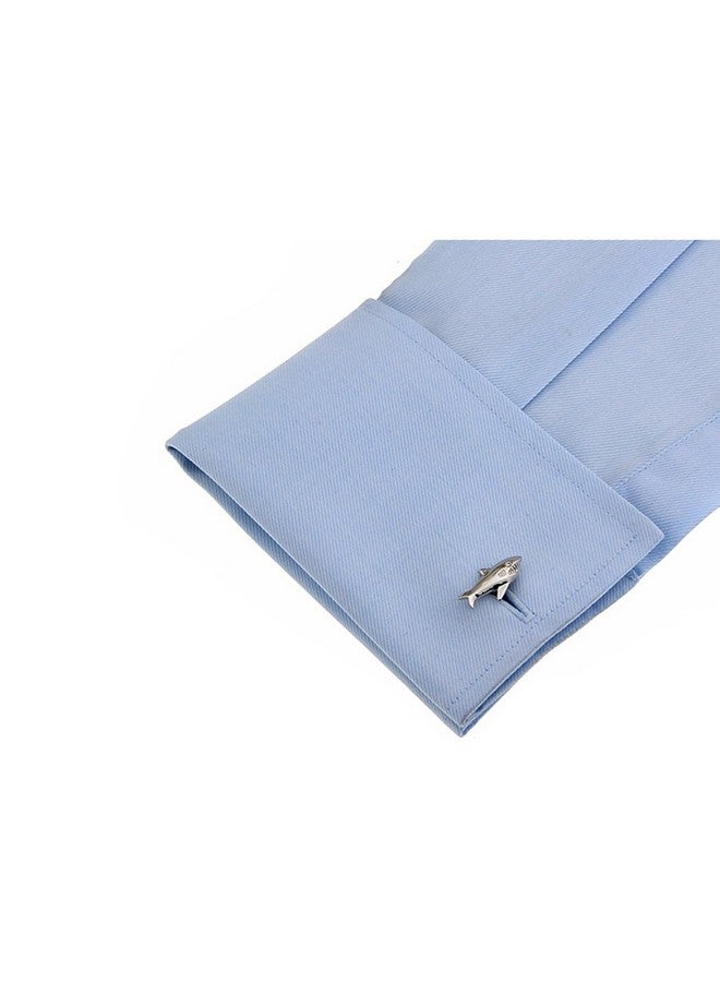 Vcufflinks Silver Shark Great White Beach Lifeguard Cufflinks Wedding Groom Cuff Links - Image 4