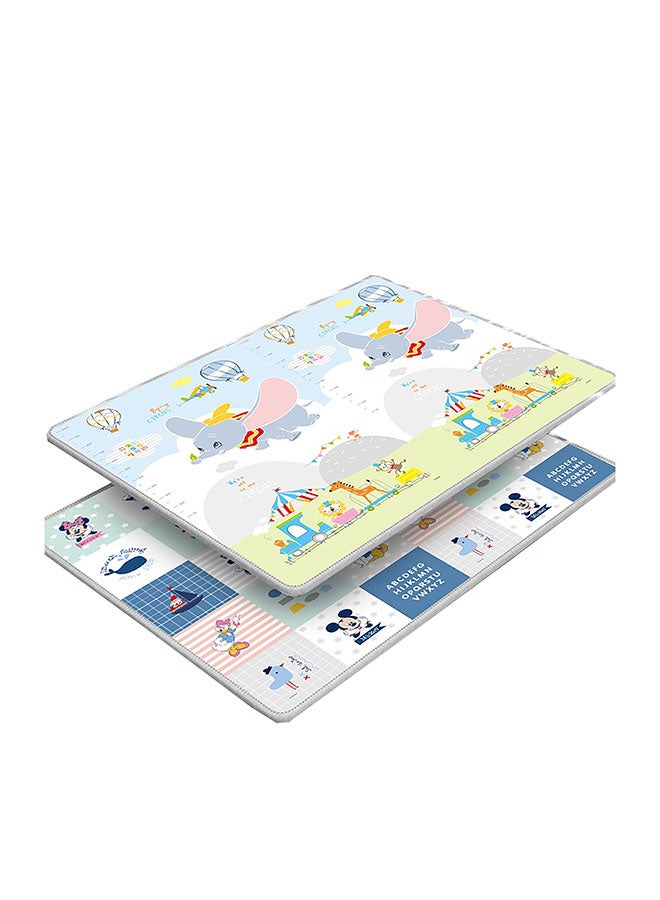 Galaxy سجاد لعب قابل للعكس من جالاكسي للأطفال - سمك 1 سم، غير سام ومقاوم للماء | سجادة لعب كبيرة قابلة للطي بتصميم فيل مع طباعة حيوانات وغابة على الجانبين | سجادة فوم آمنة للأطفال والرضع - Image 1