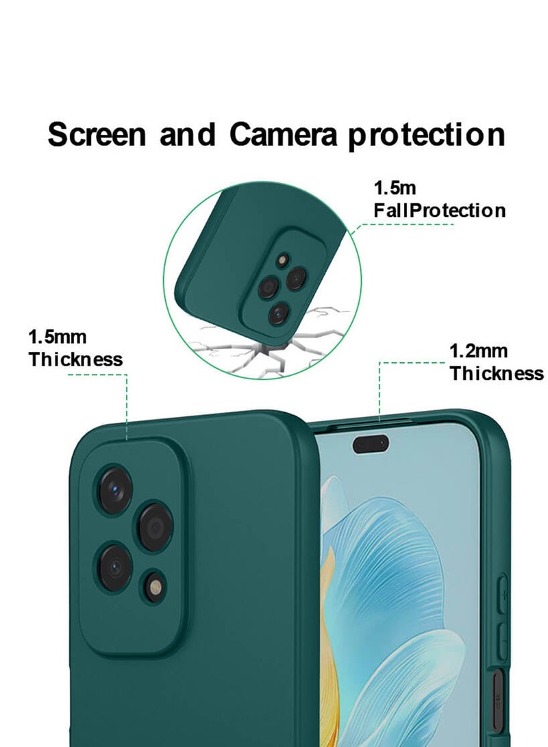 Wtech Liquid Silicone Case Cover For Honor 200 5G 2024 Dark Green - Image 2