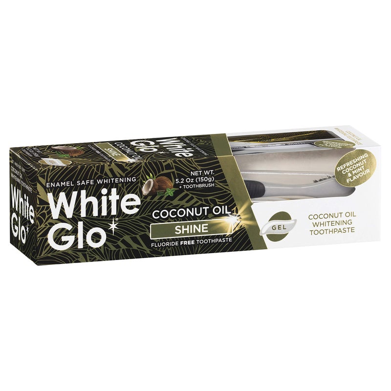 White Glo Coconut Oil Whitening Toothpaste Refreshing Coconut Mint Flavour Fluoridefree Holistic Oral Care Infused Luxurious Coconut Oil For Sparkling White Teeth and Ultimate Clean 52 Ounces