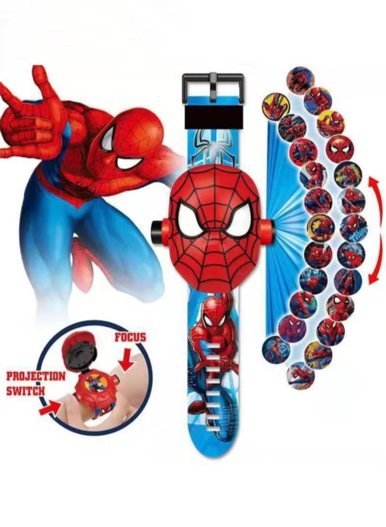 Spider Man Projection Watch Light Up Toy Gift for Children - Image 1
