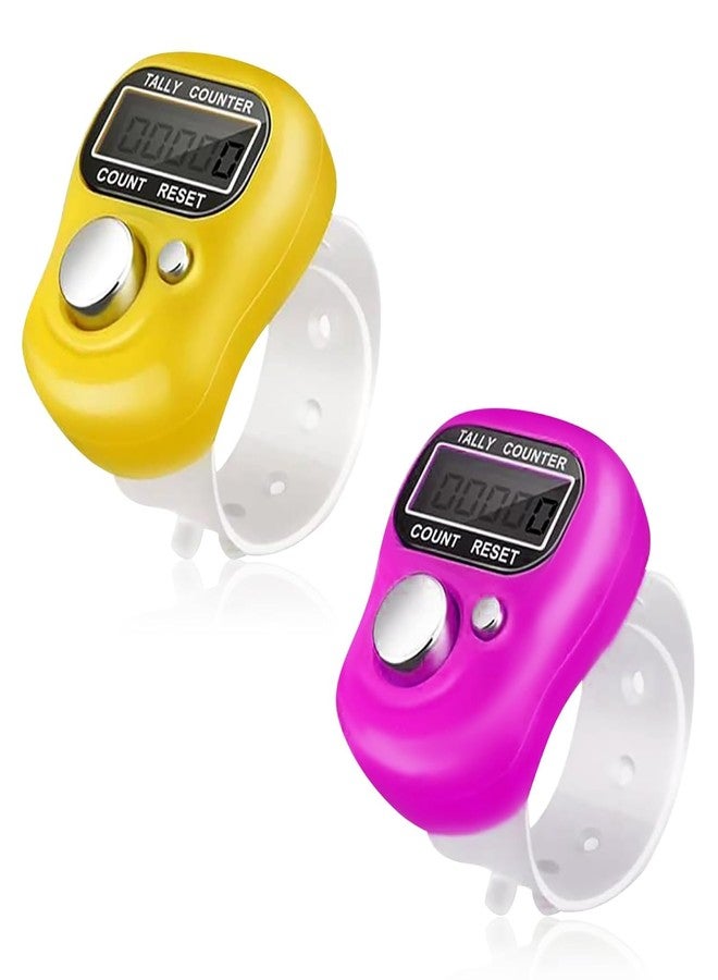 FreshDcart Counter for Chanting MantraTally Counter | 5-Digit Finger Ring with LCD Display & Reset Button | Handheld Counter for Meditation, Jap, Sports, Knitting & Classroom Use (2 Qty, Multicolor) - Image 1