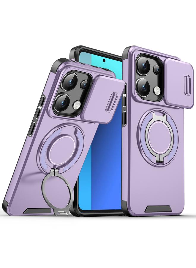 اس-توب جراب لهاتف Redmi Note 13 4G مع حامل حلقي منزلق للكاميرا - Image 1