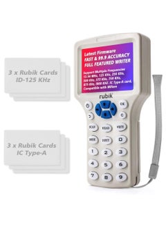 Rubik RFID Card Copier Reader Writer Duplicator for IC-Type A, ID-125Khz, HID-125Khz, Mifare 13.56Mhz (Device Bundle) 