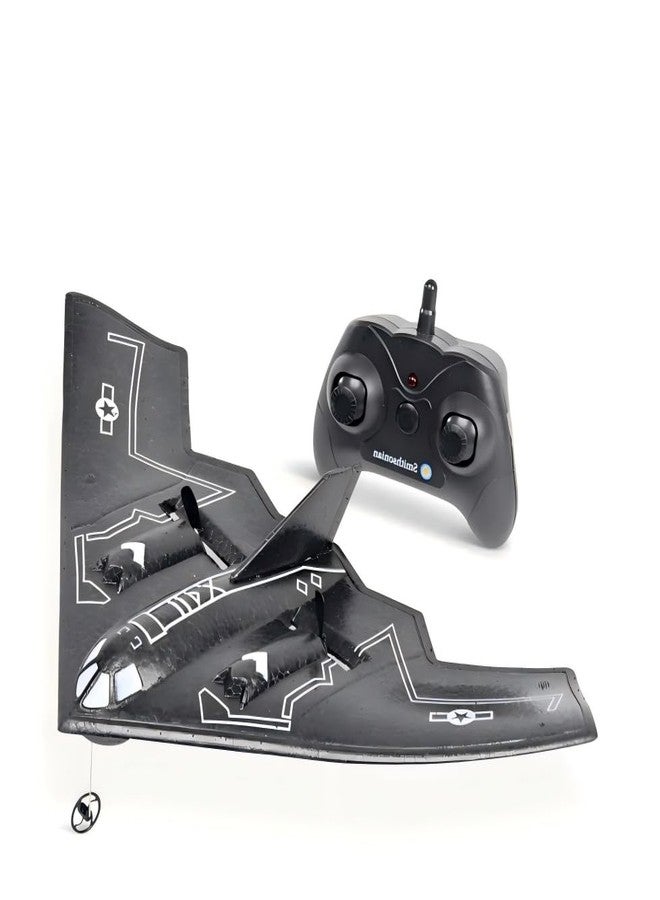 Ouhgnoh RC Plane 2.4Ghz 2 Channels EPP Foam, Remote Control B-2 Spirit Stealth Bomber Plane, Easy to Fly RC Glider Toys for Kids, Adults and Beginners with 3 Batteries - Image 1
