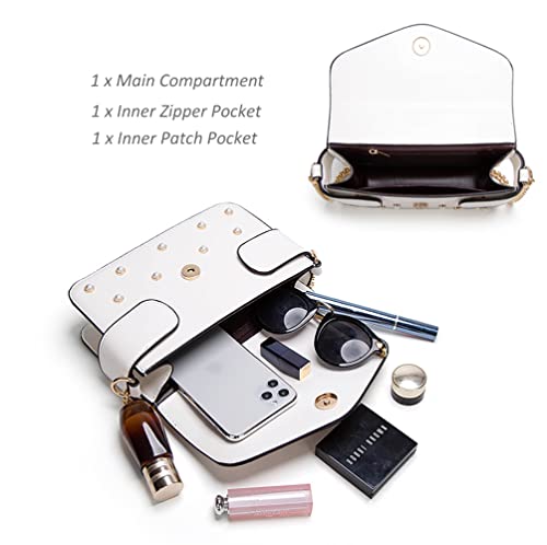 Beatfull Designer Bee Purse Fashion Crossbody Purse with Pearl for Women Pu Leather Shoulder Bag Clutch Handbags - Image 3