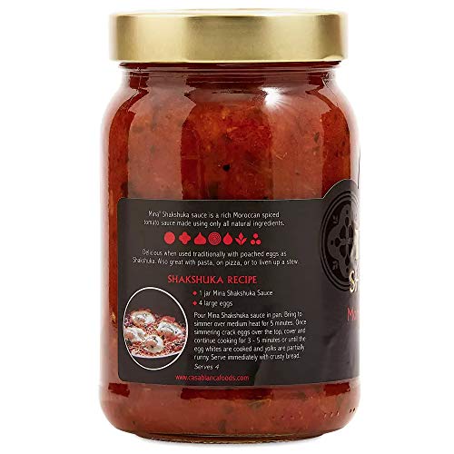 Mina Shakshuka Sauce, Moroccan Tomato Sauce, 16 Oz Sugar Free Sauce, Keto Friendly, Perfect to Use as Pasta Sauce and Simmer Sauce, Delicious with Eggs, Pizza, Sandwiches, and More - Image 3