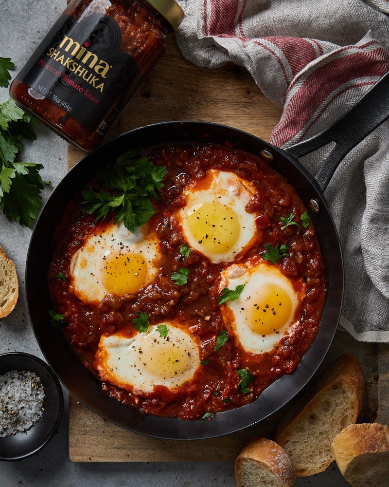 Mina Shakshuka Sauce, Moroccan Tomato Sauce, 16 Oz Sugar Free Sauce, Keto Friendly, Perfect to Use as Pasta Sauce and Simmer Sauce, Delicious with Eggs, Pizza, Sandwiches, and More - Image 4