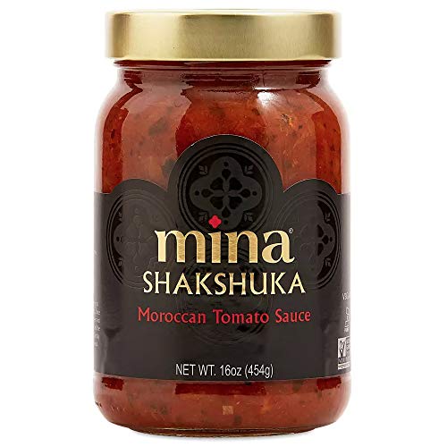 Mina Shakshuka Sauce, Moroccan Tomato Sauce, 16 Oz Sugar Free Sauce, Keto Friendly, Perfect to Use as Pasta Sauce and Simmer Sauce, Delicious with Eggs, Pizza, Sandwiches, and More - Image 1
