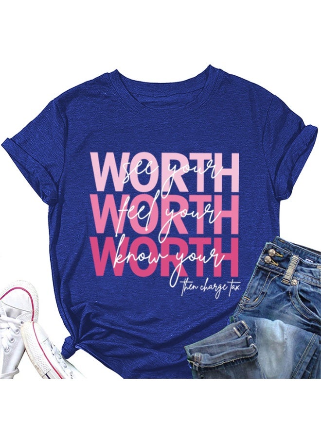 Women's Graphic T Shirts Casual Funny Printed Short Sleeve Undershirts Crewneck Summer Shirts for Women - Image 2