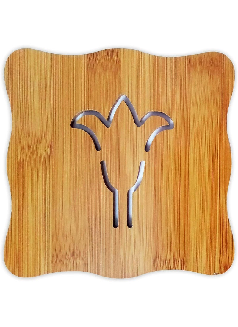 Prostuff.in Prostuffin Bamboo Heat Resistant Pad for Hot Plates Tea Mat Bowls Dishes Dinning Table for Home Brown Color 1 Pcs  - Image 5