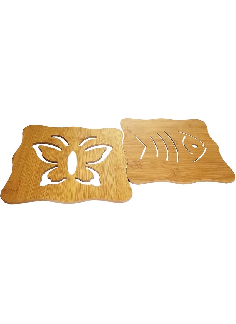 Prostuff.in Prostuffin Bamboo Heat Resistant Pad for Hot Plates Tea Mat Bowls Dishes Dinning Table for Home Brown Color 1 Pcs  - Image 4