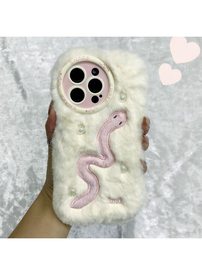 اس-توب جراب لهاتف iPhone 16 Pro Max من السيليكون الفاخر المطرز بنقشة جلد الثعبان - Image 1