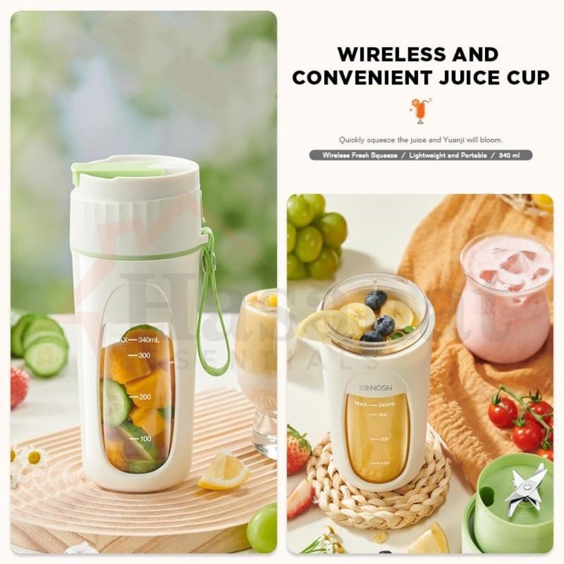 HASANAT ESSENTIALS زجاجة خلاط عصير محمولة من حسنات إيسينشالز - Image 5