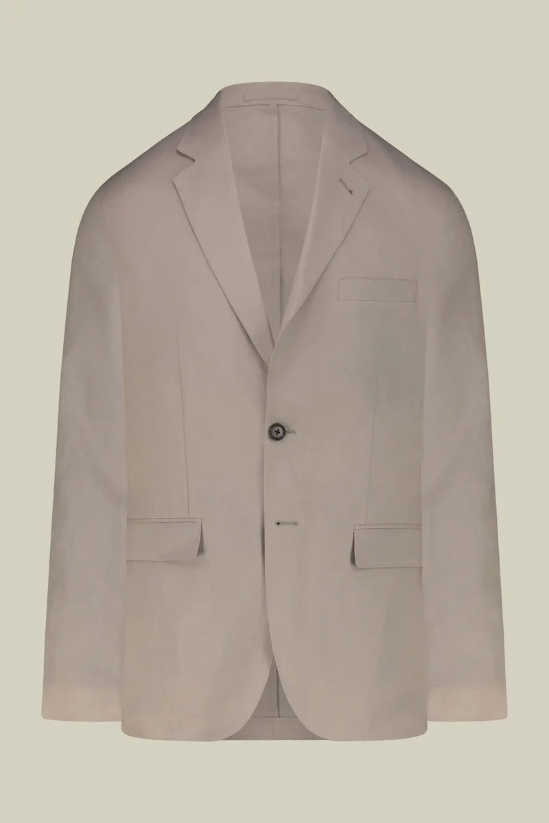 Doppelganger  Men's single-breasted suit in 100% linen, regular fit - Beige for Men | Best Price UAE