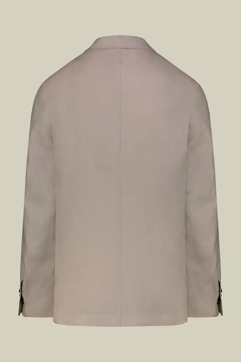 Doppelganger  Men's single-breasted suit in 100% linen, regular fit - Beige for Men | Best Price UAE