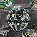 FONVGOGO Polyhedral Dice Set DND Unique Resin DND Dice for Dungeons and Dragons with Box 7 Piece Role Playing RPG D and D DiceBlack and Gold - Image 2
