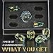 FONVGOGO Polyhedral Dice Set DND Unique Resin DND Dice for Dungeons and Dragons with Box 7 Piece Role Playing RPG D and D DiceBlack and Gold - Image 4