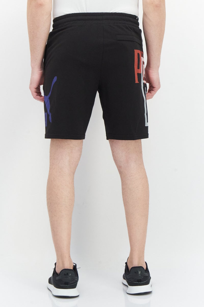 PUMA Men Sportswear Fit Graphic Print Training Shorts, Black - Image 3