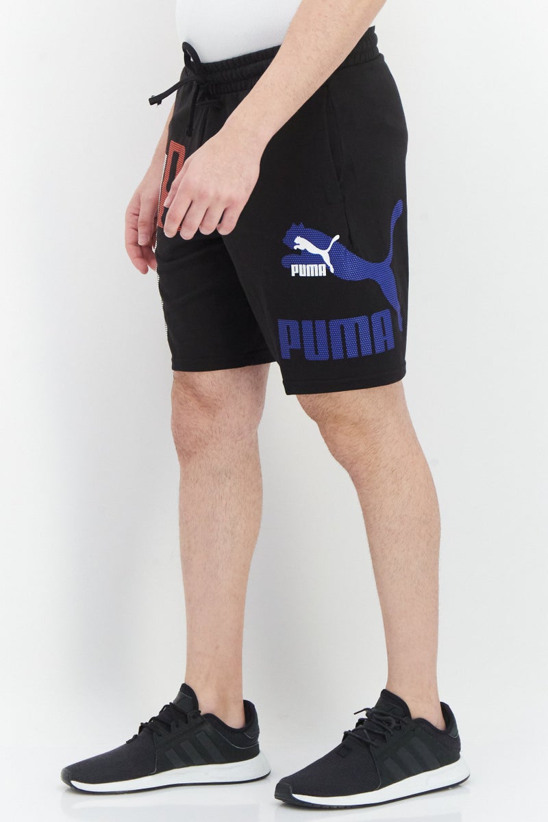 PUMA Men Sportswear Fit Graphic Print Training Shorts, Black - Image 4