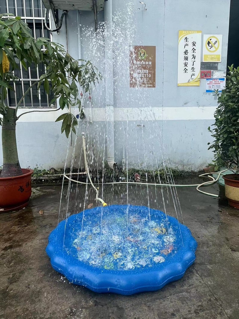 Thickened PVC Inflatable Pet Water Play Mat - Outdoor Bathing and Splash  Pad - Image 1
