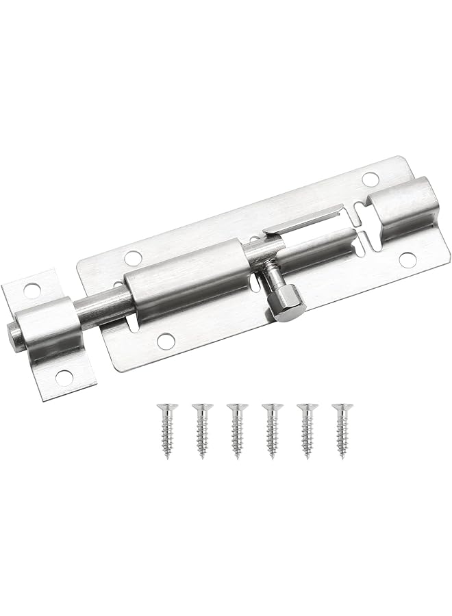 promass Door Sliding Bolt Latch, 3 Inch Sliding Bolt Latches Stainless Steel Bolt Locks Hardware with Screw for Window Door Furniture - Image 1