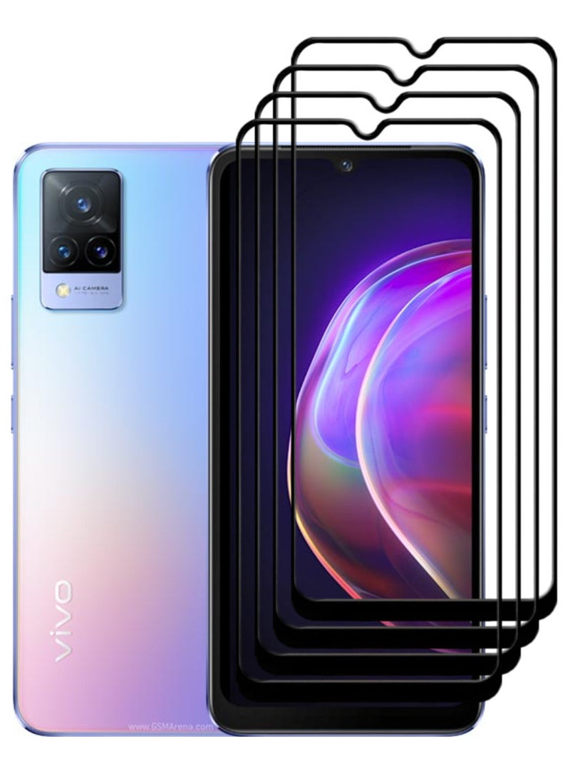 ACLIX 4 Pieces Antistatic ESD Dustproof Premium Quality High Definition Tempered Glass Screen Protector Designed For vivo V21 - Image 1