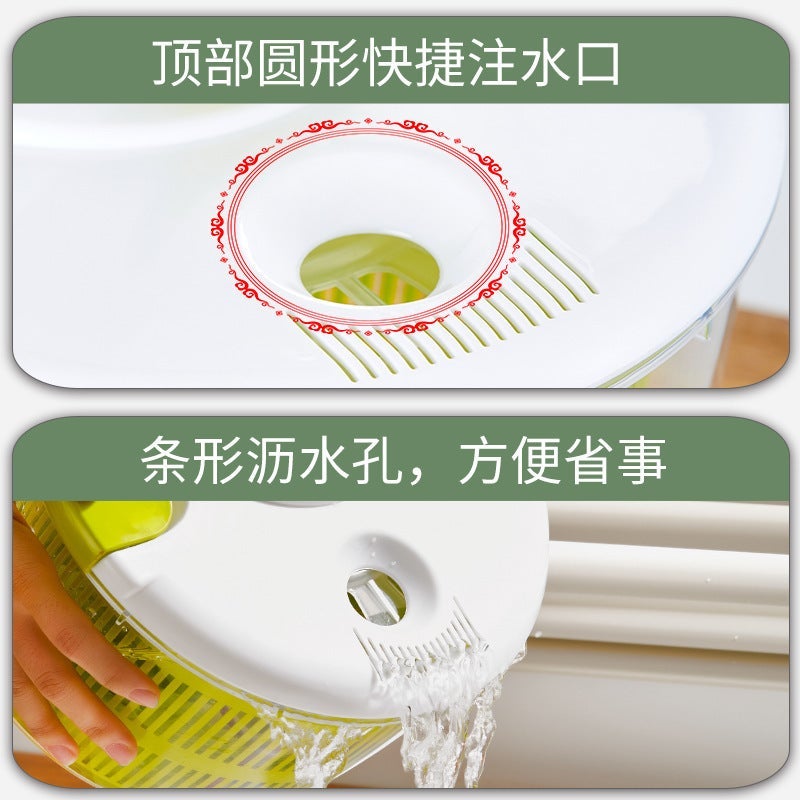 Salad Vegetable Dehydrator Drying Machine Kitchen Fruit And Vegetable Washing And Drying Machine Draining Tool Draining Basket - Image 3