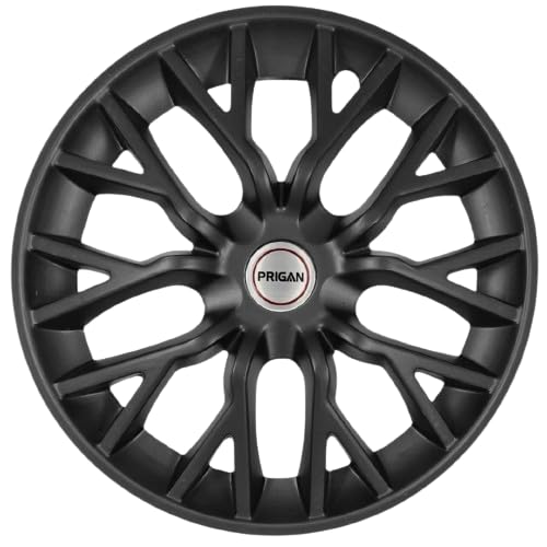 PRIGAN 13 Inch Black Wheel Cover (Available in 12,13,14,15,16,17 Inch) Universal Model Wheel Cap (Set of 4 Pcs) (Press Fitting) Model- Phantom Black 13 - Image 1