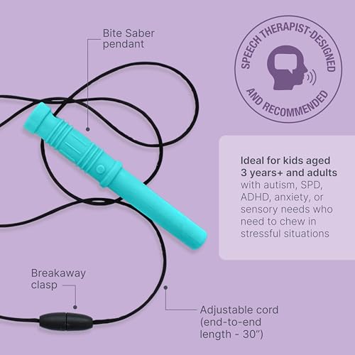 ARK Therapeutic ARK Bite Saber, Chew Necklaces for Sensory Kids and Adults, Oral Fidget for Autism, ADHD, SPD, Anxiety, Medical-Grade Sensory Chew Necklace, XXT, Very Firm, Lavender - Image 3