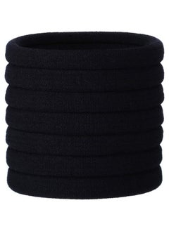 eBoot 20 Pieces Large Stretch Hair Ties Hair Bands Ponytail Holders Headband for Thick Heavy and Curly Hair (Black, 5 cm in Diameter, 1 cm in Width)  - Image 1