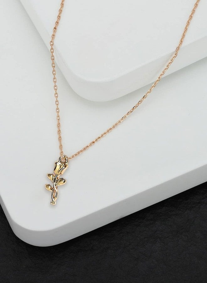 OOMPHelicious Jewellery Rose Shape Charm Delicate Gold Tone Fashion Anklet For Women & Girls Stylish Latest (AYJ15_CC1) - Image 4