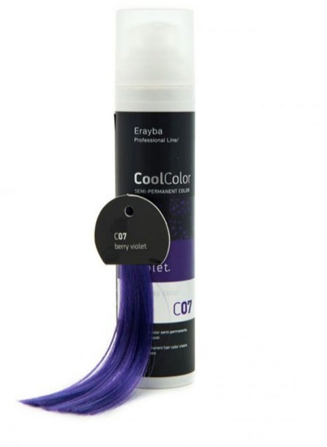 Erayba CoolColor Semi-permanent Color Cream100ml  C07 Purple Color - Image 2